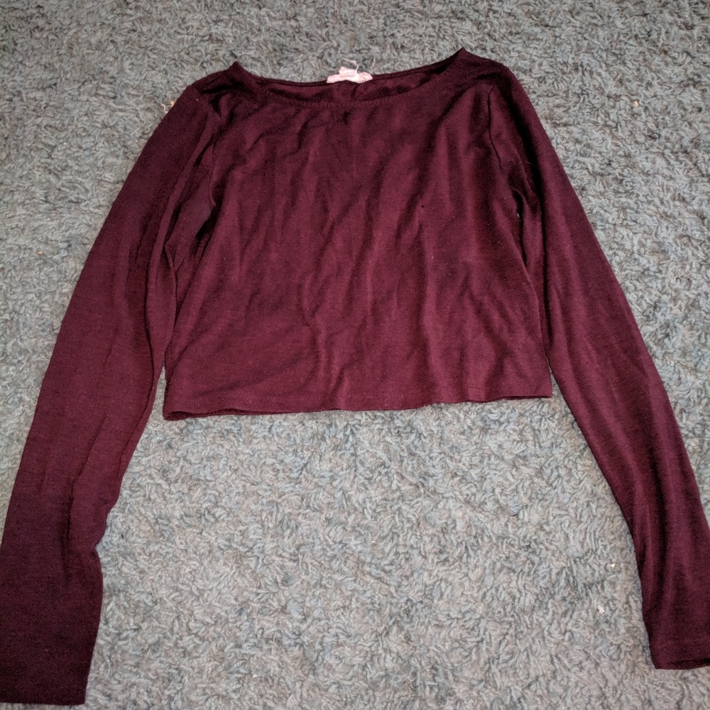 Cranberry red crop top